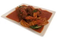 Spaghetti with Kabab