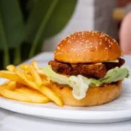 Fried chicken burger