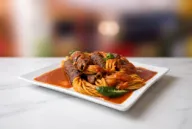 Spaghetti with Kabab
