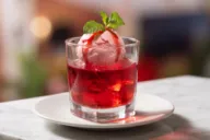 Strawberry jelly with Ice cream
