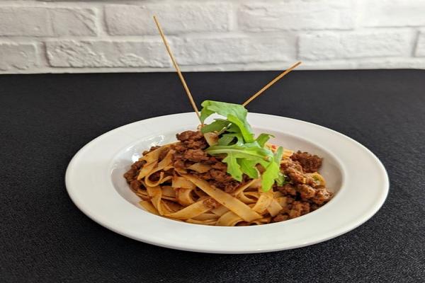 Spicy Fettucini with Minced Lamb